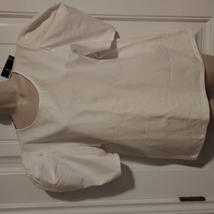 Forever 21 White Puff-Sleeve Top